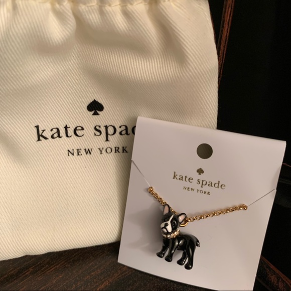 kate spade Jewelry - Ma Cherie Kate spade Frenchie black dog necklace